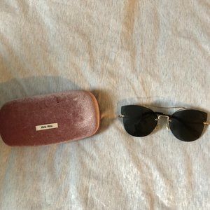 Miu Miu Sunglasses- Black and Gold